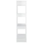 vidaXL Bücherregal/Raumteiler Hochglanz-Weiß 80x30x123,5cm vidaXL Bücherregal/Raumteiler Hochglanz-Weiß 80x30x123,5cm