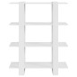 Bücherregal/Raumteiler Hochglanz-Weiß 100x30x123,5 cm Bücherregal/Raumteiler Hochglanz-Weiß 100x30x123,5 cm