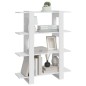 Bücherregal/Raumteiler Hochglanz-Weiß 100x30x123,5 cm Bücherregal/Raumteiler Hochglanz-Weiß 100x30x123,5 cm