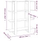 Bücherregal/Raumteiler Hochglanz-Weiß 100x30x123,5 cm Bücherregal/Raumteiler Hochglanz-Weiß 100x30x123,5 cm