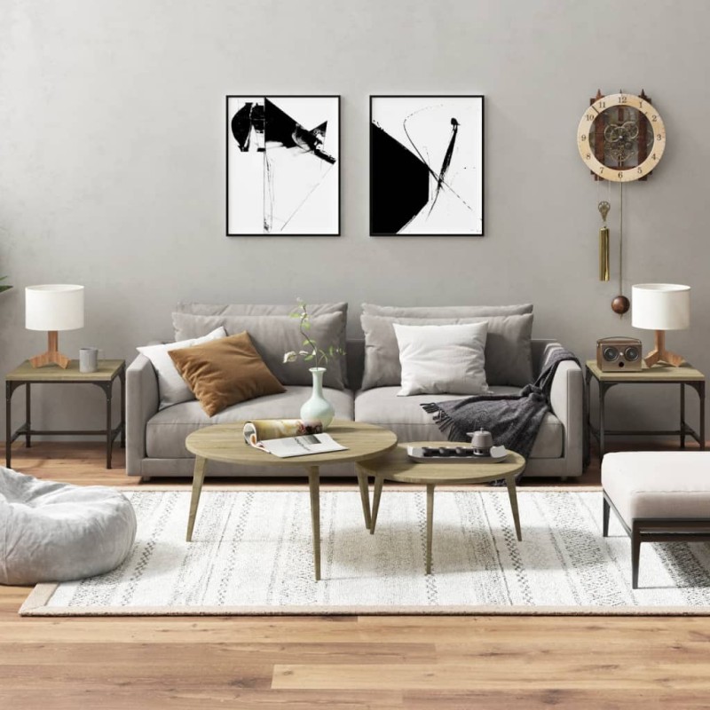 Beistelltische 2 Stk. Sonoma-Eiche 40x40x35 cm Holzwerkstoff Beistelltische 2 Stk. Sonoma-Eiche 40x40x35 cm Holzwerkstoff