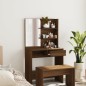 Schminktisch mit Spiegel Braun Eiche 74,5x40x141 cm Schminktisch mit Spiegel Braun Eiche 74,5x40x141 cm