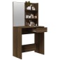 Schminktisch mit Spiegel Braun Eiche 74,5x40x141 cm Schminktisch mit Spiegel Braun Eiche 74,5x40x141 cm