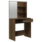 Schminktisch mit Spiegel Braun Eiche 74,5x40x141 cm Schminktisch mit Spiegel Braun Eiche 74,5x40x141 cm