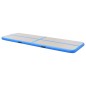 Aufblasbare Gymnastikmatte mit Pumpe 800x100x10 cm PVC Blau Aufblasbare Gymnastikmatte mit Pumpe 800x100x10 cm PVC Blau