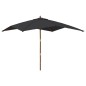Sonnenschirm mit Holzmast Schwarz 300x300x273 cm Sonnenschirm mit Holzmast Schwarz 300x300x273 cm