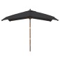 Sonnenschirm mit Holzmast Schwarz 300x300x273 cm Sonnenschirm mit Holzmast Schwarz 300x300x273 cm