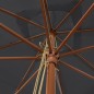 Sonnenschirm mit Holzmast Schwarz 300x300x273 cm Sonnenschirm mit Holzmast Schwarz 300x300x273 cm