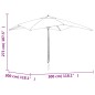 Sonnenschirm mit Holzmast Schwarz 300x300x273 cm Sonnenschirm mit Holzmast Schwarz 300x300x273 cm