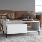 Couchtisch Weiß 90x50x36,5 cm Holzwerkstoff Couchtisch Weiß 90x50x36,5 cm Holzwerkstoff