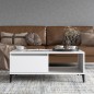 Couchtisch Weiß 90x50x36,5 cm Holzwerkstoff Couchtisch Weiß 90x50x36,5 cm Holzwerkstoff