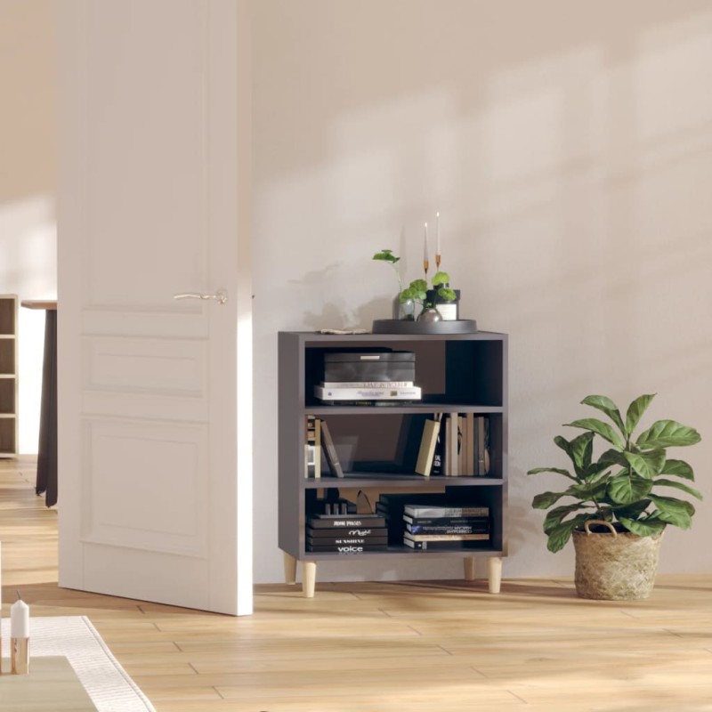 vidaXL Sideboard Hochglanz-Grau 57x35x70 cm Holzwerkstoff vidaXL Sideboard Hochglanz-Grau 57x35x70 cm Holzwerkstoff