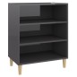 vidaXL Sideboard Hochglanz-Grau 57x35x70 cm Holzwerkstoff vidaXL Sideboard Hochglanz-Grau 57x35x70 cm Holzwerkstoff