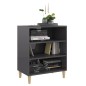 vidaXL Sideboard Hochglanz-Grau 57x35x70 cm Holzwerkstoff vidaXL Sideboard Hochglanz-Grau 57x35x70 cm Holzwerkstoff
