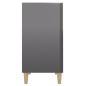 vidaXL Sideboard Hochglanz-Grau 57x35x70 cm Holzwerkstoff vidaXL Sideboard Hochglanz-Grau 57x35x70 cm Holzwerkstoff