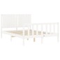vidaXL Massivholzbett mit Kopfteil Weiß 140x190 cm vidaXL Massivholzbett mit Kopfteil Weiß 140x190 cm