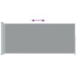 Seitenmarkise Ausziehbar 200x500 cm Grau Seitenmarkise Ausziehbar 200x500 cm Grau