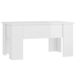 Couchtisch Hochglanz-Weiß 79x49x41 cm Holzwerkstoff