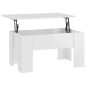 Couchtisch Hochglanz-Weiß 79x49x41 cm Holzwerkstoff Couchtisch Hochglanz-Weiß 79x49x41 cm Holzwerkstoff