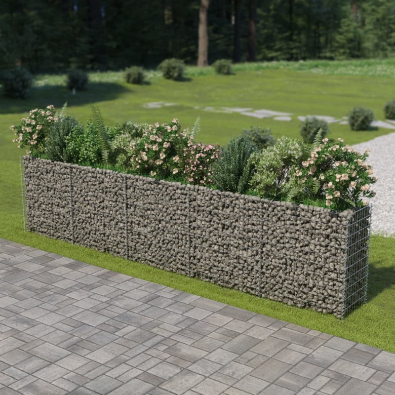 vidaXL Gabionen-Hochbeet Verzinkter Stahl 450×50×100 cm vidaXL Gabionen-Hochbeet Verzinkter Stahl 450×50×100 cm