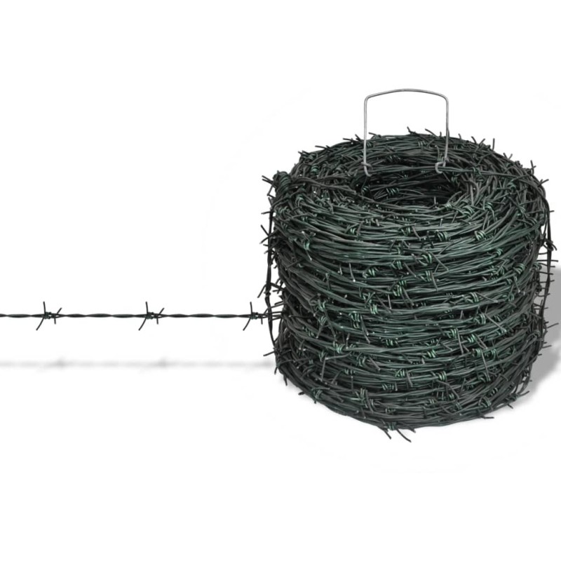 Stacheldraht, Flachdraht, Drahtverhau Grün 100 m Stacheldraht, Flachdraht, Drahtverhau Grün 100 m