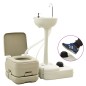 Campingtoilette 10+10L und Handwaschbecken 20L Set Tragbar Grau Campingtoilette 10+10L und Handwaschbecken 20L Set Tragbar Grau