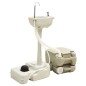 Campingtoilette 10+10L und Handwaschbecken 20L Set Tragbar Grau Campingtoilette 10+10L und Handwaschbecken 20L Set Tragbar Grau