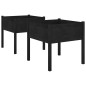 Pflanzkübel 2 Stk. Schwarz 70x70x70 cm Massivholz Kiefer Pflanzkübel 2 Stk. Schwarz 70x70x70 cm Massivholz Kiefer