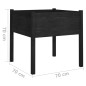 Pflanzkübel 2 Stk. Schwarz 70x70x70 cm Massivholz Kiefer Pflanzkübel 2 Stk. Schwarz 70x70x70 cm Massivholz Kiefer