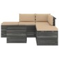 vidaXL 6-tlg. Garten-Sofagarnitur aus Paletten mit Kissen Kiefernholz vidaXL 6-tlg. Garten-Sofagarnitur aus Paletten mit Kissen Kiefernholz