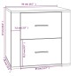 vidaXL Nachttisch Schwarz 50x39x47 cm vidaXL Nachttisch Schwarz 50x39x47 cm