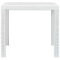 Gartentisch Weiß 79 x 79 x 72 cm Kunststoff Rattan-Optik Gartentisch Weiß 79 x 79 x 72 cm Kunststoff Rattan-Optik