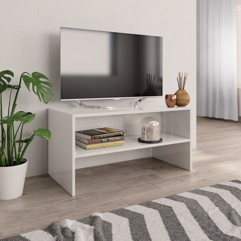 vidaXL TV-Schrank Hochglanz-Weiß 80x40x40 cm Holzwerkstoff vidaXL TV-Schrank Hochglanz-Weiß 80x40x40 cm Holzwerkstoff