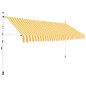 Einziehbare Markise Handbetrieben 400 cm Orange/Weiß Gestreift Einziehbare Markise Handbetrieben 400 cm Orange/Weiß Gestreift