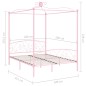 Himmelbett Rosa Metall 180x200 cm Himmelbett Rosa Metall 180x200 cm