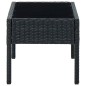 vidaXL Gartentisch Schwarz 75x40x37 cm Poly Rattan vidaXL Gartentisch Schwarz 75x40x37 cm Poly Rattan