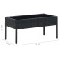 vidaXL Gartentisch Schwarz 75x40x37 cm Poly Rattan vidaXL Gartentisch Schwarz 75x40x37 cm Poly Rattan