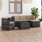 vidaXL 6-tlg. Garten-Sofagarnitur aus Paletten mit Kissen Kiefernholz vidaXL 6-tlg. Garten-Sofagarnitur aus Paletten mit Kissen Kiefernholz