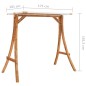 vidaXL Schaukelgestell mit Dach Creme Bugholz Massiv Teak-Finish vidaXL Schaukelgestell mit Dach Creme Bugholz Massiv Teak-Finish