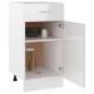 Schubunterschrank Hochglanz-Weiß 40x46x81,5 cm Holzwerkstoff Schubunterschrank Hochglanz-Weiß 40x46x81,5 cm Holzwerkstoff