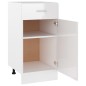 Schubunterschrank Hochglanz-Weiß 40x46x81,5 cm Holzwerkstoff Schubunterschrank Hochglanz-Weiß 40x46x81,5 cm Holzwerkstoff
