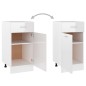 Schubunterschrank Hochglanz-Weiß 40x46x81,5 cm Holzwerkstoff Schubunterschrank Hochglanz-Weiß 40x46x81,5 cm Holzwerkstoff