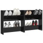 Wand-Schuhschränke 2 Stk. Hochglanz-Schwarz 60x18x60 cm Wand-Schuhschränke 2 Stk. Hochglanz-Schwarz 60x18x60 cm