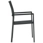 Gartenstühle 2 Stk. Schwarz Kunststoff Rattan-Optik Gartenstühle 2 Stk. Schwarz Kunststoff Rattan-Optik
