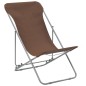 vidaXL Klappbare Strandstühle 2 Stk. Stahl und Oxford-Gewebe Braun vidaXL Klappbare Strandstühle 2 Stk. Stahl und Oxford-Gewebe Braun