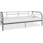 Tagesbett-Rahmen Grau Metall 90×200 cm Tagesbett-Rahmen Grau Metall 90×200 cm