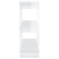 vidaXL Bücherregal/Raumteiler Hochglanz-Weiß 80x30x87 cm