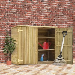 vidaXL Garten-Geräteschuppen 135x60x123 cm Kiefernholz Imprägniert