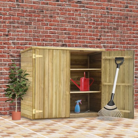 vidaXL Garten-Geräteschuppen 135x60x123 cm Kiefernholz Imprägniert