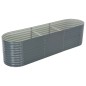 Garten-Hochbeet 320x80x81 cm Verzinkter Stahl Grau Garten-Hochbeet 320x80x81 cm Verzinkter Stahl Grau